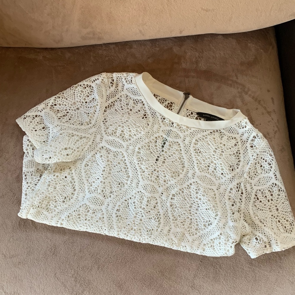 Banana Republic Lace Top size xs petite